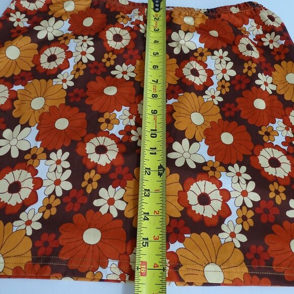 Shein Curve Retro Floral Brown 2-Pc Crop Top and Pull-on Skirt Women Size OXL 12 - Picture 11 of 14